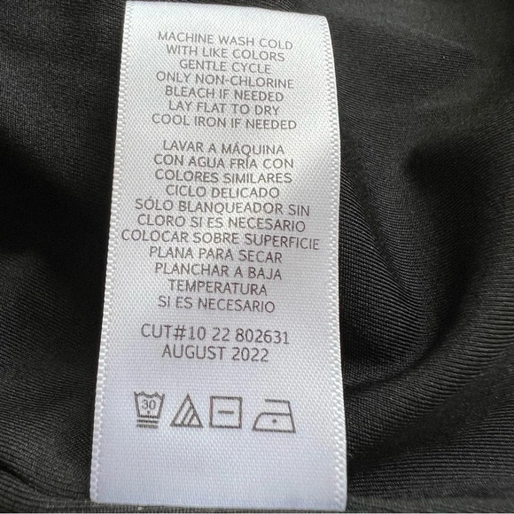 Ashley Park vegan leather notch neck rosette dress 17219 - Picture 9 of 10